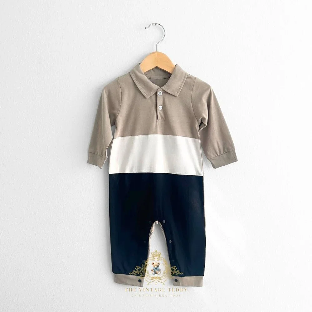 NWT Cute Baby & Toddler Boys One-piece Bodysuits Long Sleeve Pants Romper 12-18M - Picture 1 of 2